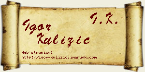 Igor Kulizić vizit kartica